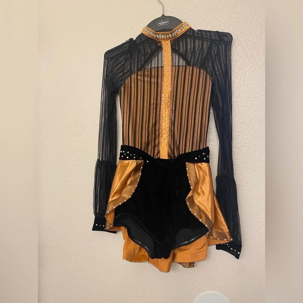 Revolution Tenth House dance costume orange custom BETA TH20272 LC-large child
